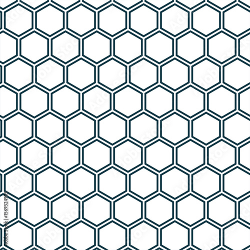 abstract seamless see green colour hexagon honeycomb vector pattern design