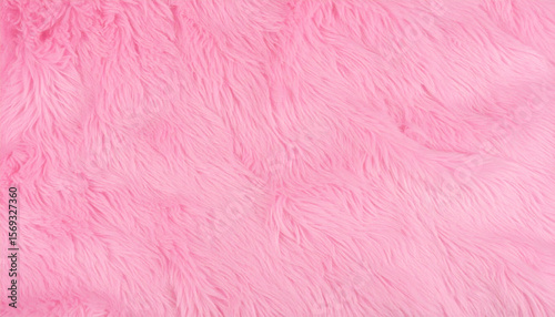 Pink Soft Fur Texture. Flat Surface. Background. Wallpaper.