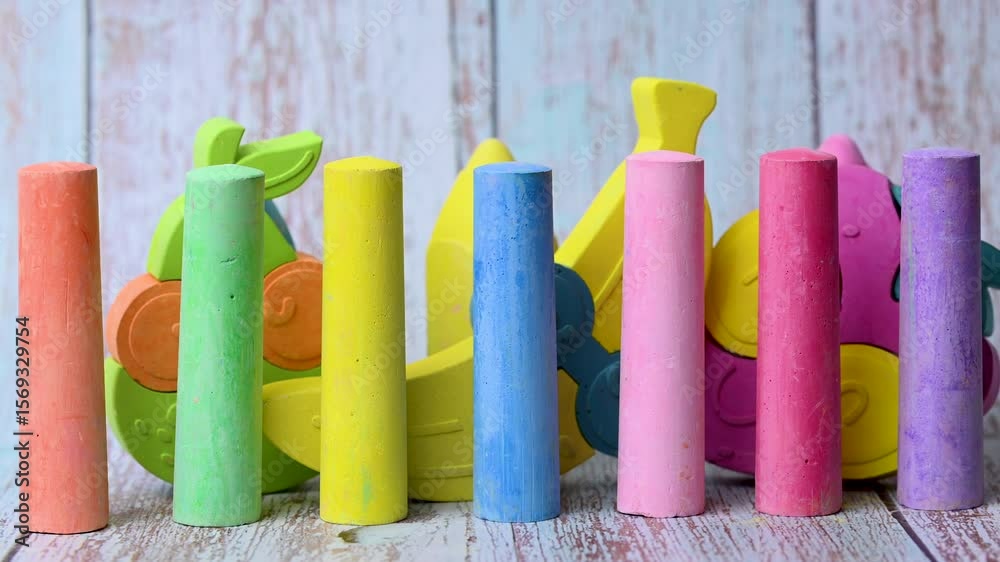 video of different colored crayons