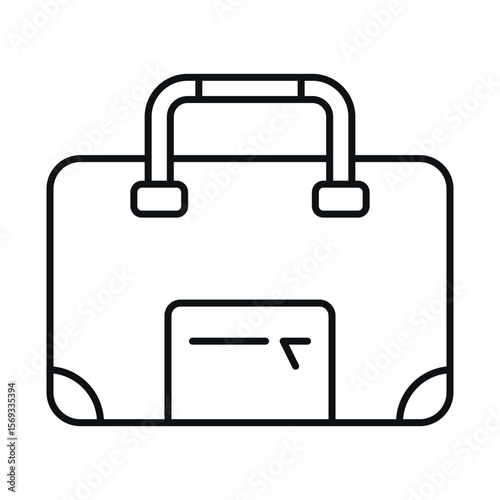 Business briefcase icon, perfect for representing corporate topics, professional services or entrepreneurship