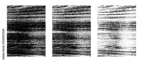 Glitch Texture Background Set for Distorted Noise Effect, Static Scratch Surface, Grainy Grunge Overlay, Signal Interference Pattern, Damaged Line Distortion Abstract Vector Illustration