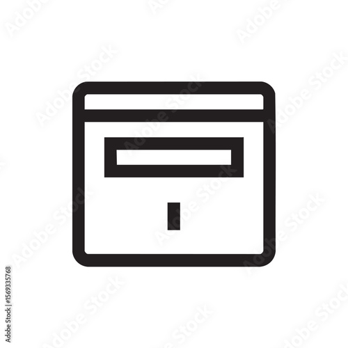  A simple outline icon of a mail or post box.