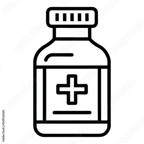 medicine bottle icon vector