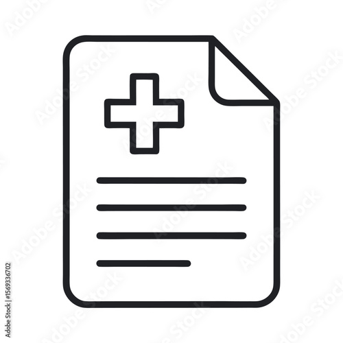 vector icon of medical prescription