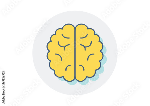 Brain Vector, Brain Icon Illustration