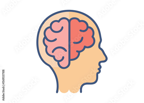 Brain Vector, Brain Icon Illustration