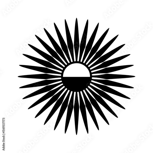 Official argentine flag design with sun emblem and blue and white stripes
