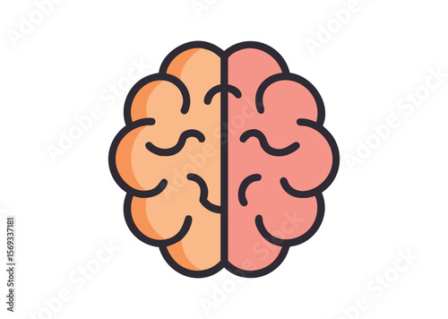 Brain Vector, Brain Icon Illustration
