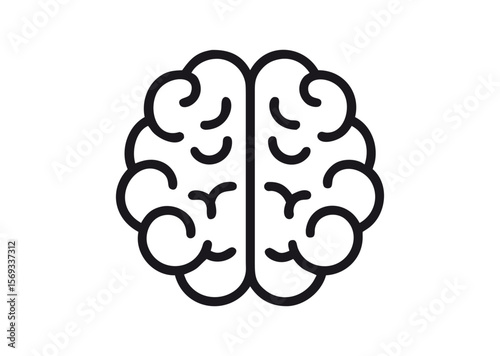 Brain Vector, Brain Icon Illustration
