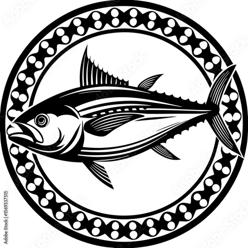  tuna fish on a white background