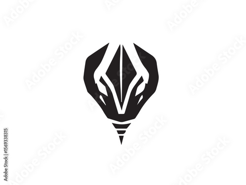 Black Snake Silhouette. Snake icon. Snake logo. Black snake silhouette isolated on white background. Vector illustration.