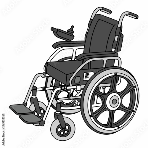 wheelchair isolated on white