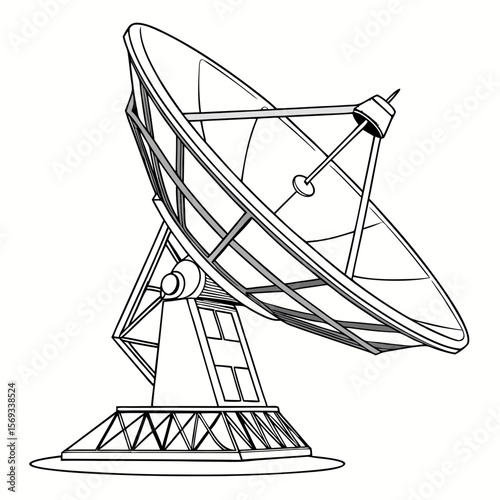 satellite dish antenna vector