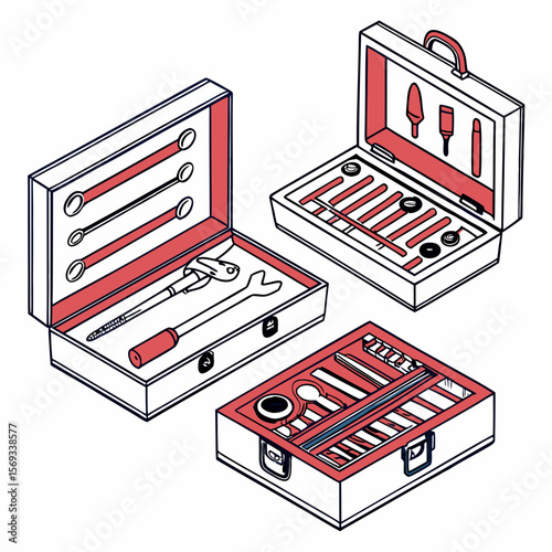 mechanic tool box vector