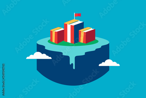 Sweet birthday cake illustration with lit candles for a happy party celebration