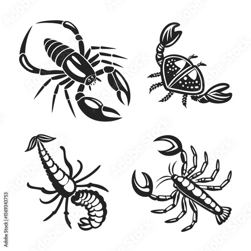 crayfish vector illustration