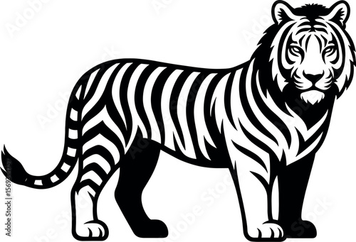 Tiger vector silhouette design
