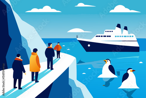 A majestic cruise ship sails through the serene blue ocean past a Greek island, embodying the essence of summer travel and a perfect vacation landscape
