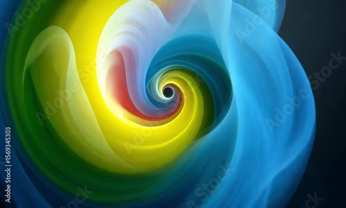 Abstract Colorful Swirling Vortex