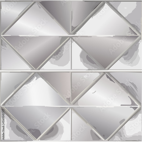 A seamless crumpled foil vector tile with metallic texture and subtle highlights, ideal for packaging, design, or festive backgrounds.