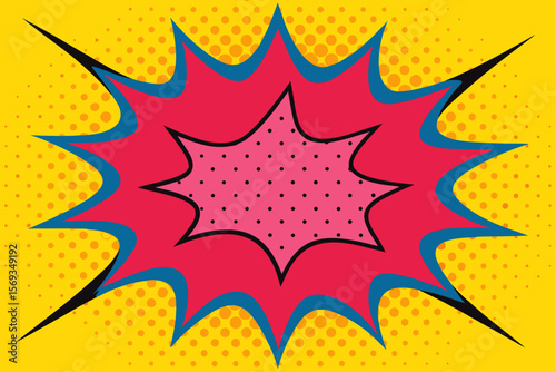 Pop Art Background With Dotted Comic Texture