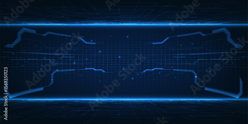 Abstract technology background. Futuristic digital space technology concept.	