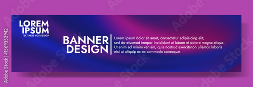 Modern banner design with a vibrant neon symphony background.