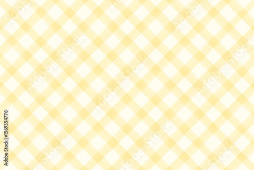 かわいい水彩風の黄色のチェック柄背景　イラスト　ベクター