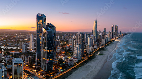 Sunset over the Gold Coast