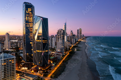 Sunset over the Gold Coast