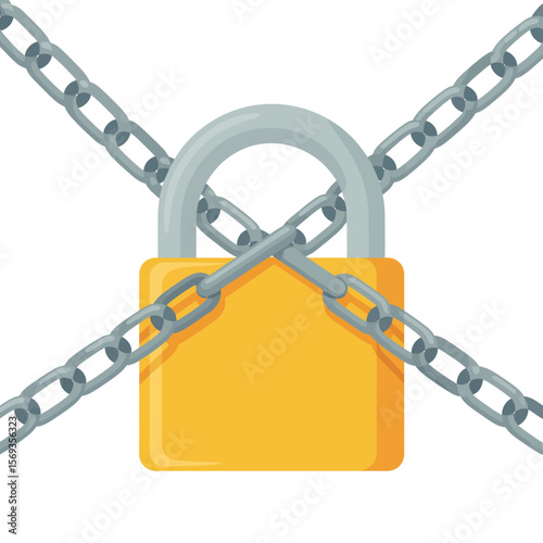 Secure Padlock with Intertwined Chains for Safety Concept