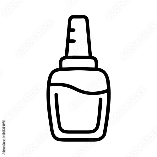 Bottle of adhesive glue in minimalist line art style  