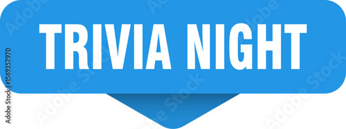 trivia night sticker. trivia night sign on transparent background