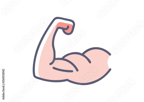 Bicep muscle Vector, Bicep muscle Icon Illustration