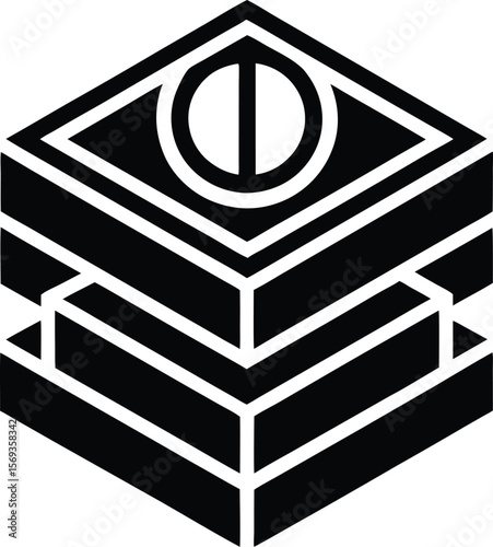 Blockchain Cube Stack Icon