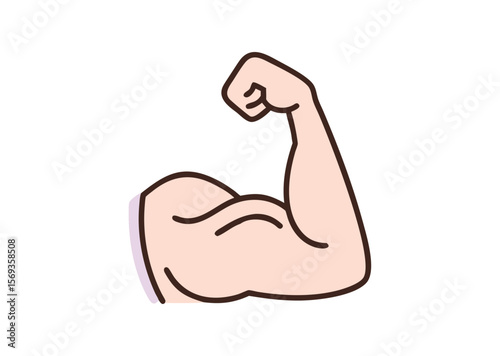 Bicep muscle Vector, Bicep muscle Icon Illustration