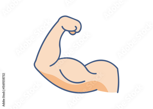 Bicep muscle Vector, Bicep muscle Icon Illustration