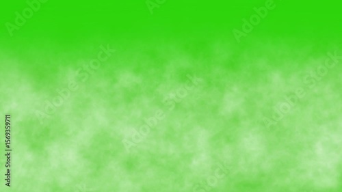 White fog rising on green screen background. Seamless looping smoke effect in 4K