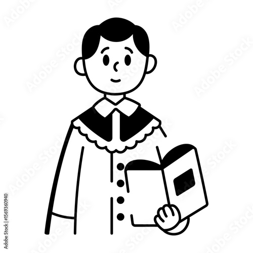 A sketchy style icon showing choir
