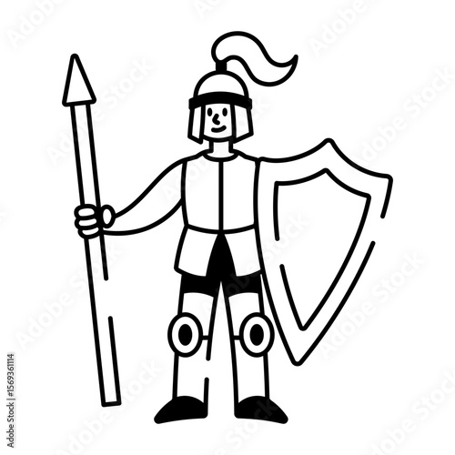 vA sketchy style icon representing guard
