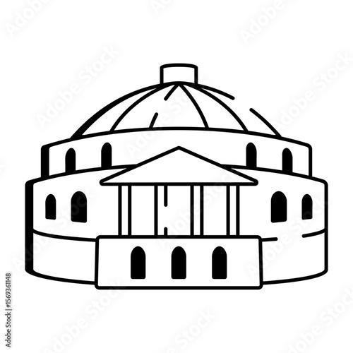 A drawing style icon depicting royal albert
