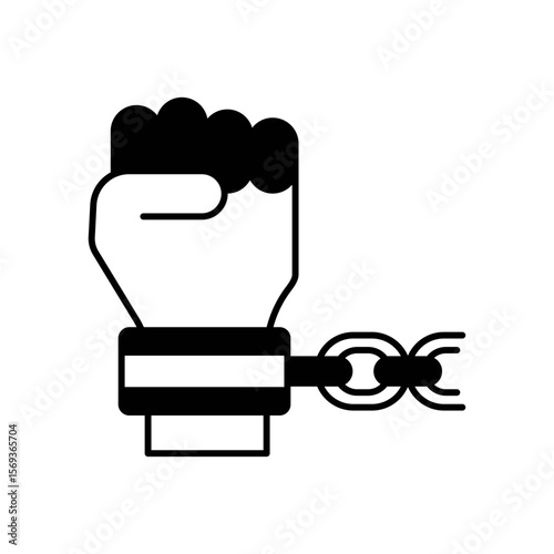 Slave Oppression Chains Fill Icon