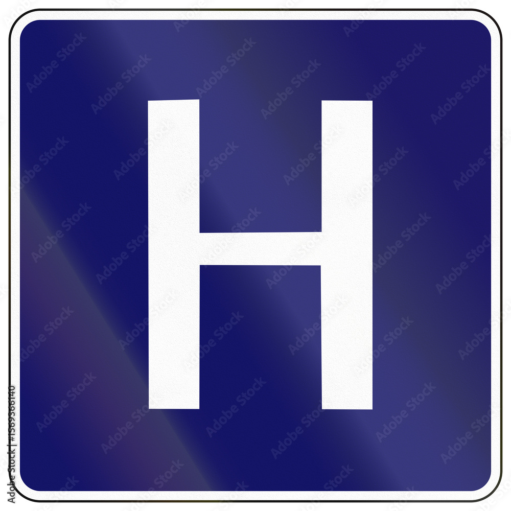 Obraz premium Guide road sign in Cambodia - Hospital