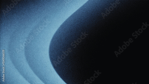 Abstract dark blue background with corner curl and light wave pattern