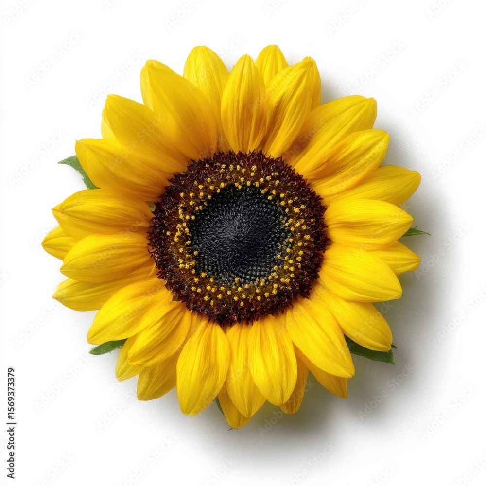 Obraz premium Vibrant Sunflower CloseUp Photography of a Single Bloom