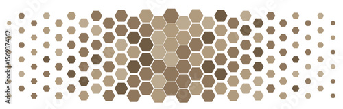 Abstract colorful geometric background. Hexagonal pattern with gradation. 10 Eps editable. Halftone hexagonal retro simple pattern. Vector honeycomb