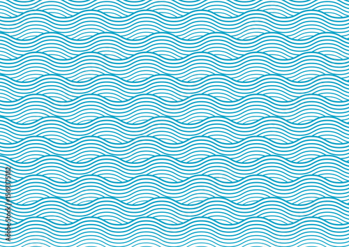 Abstract background with Japanese themed wave design 
