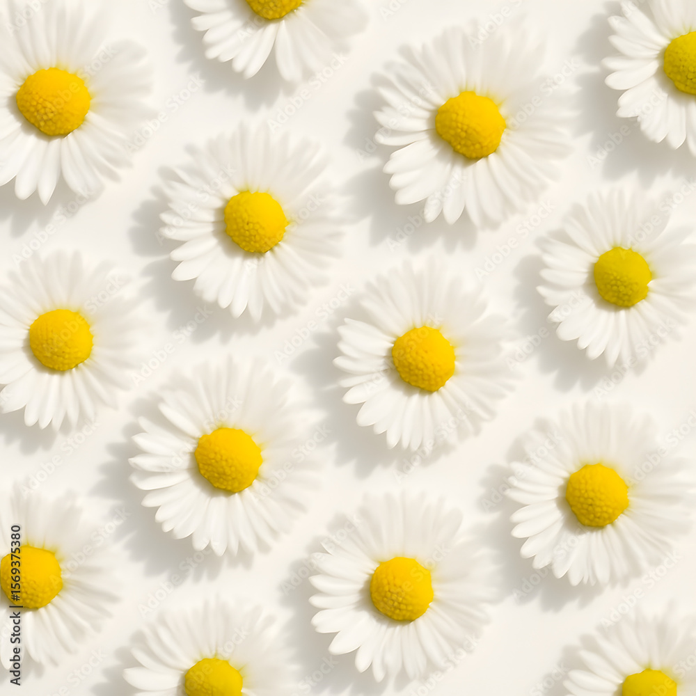 Fototapeta premium daisies on a white background