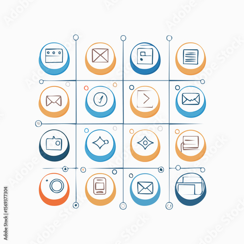 A minimal wireframe icon set for app interface design, featuring buttons, forms, and layout elements. Perfect for UX or prototyping.