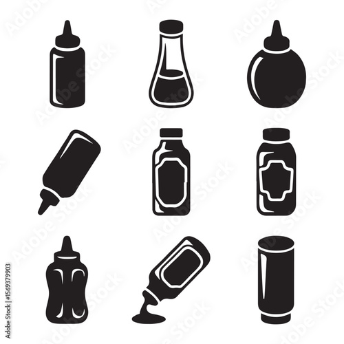 Ketchup Squeeze Bottle Icon Pack
